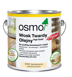 OSMO Wosk twardy olejny Original - 3032 Bezbarwny jedwabisty połysk 2,5L