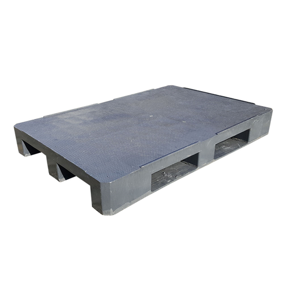 Paleta plastikowa nowa 1200 x 800mm z rantem czarna - P18