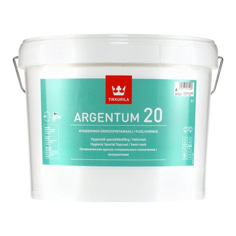 ARGENTUM Plus 20 Tikkurila / Antybakteryjna farba z jonami srebra 9 L