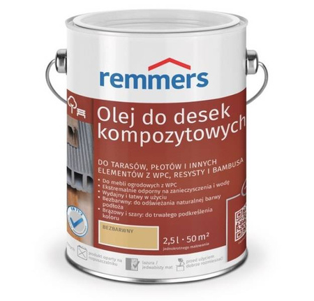 Olej do desek kompozytowych REMMERS Bezbarwny 2087 - 2,5L