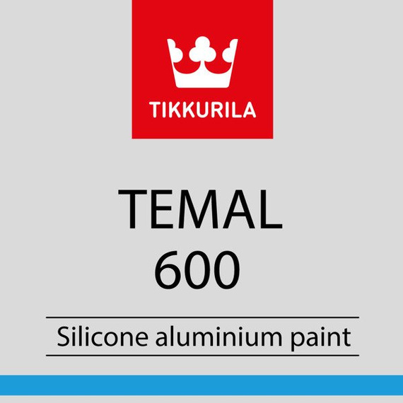 Temal 600 - farba na wysokie temperatury Aluminiowy - 9 L