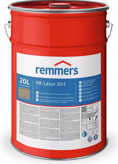 Impregnat Remmers HK-Lasur 20L - Piaskowoszary FT20927