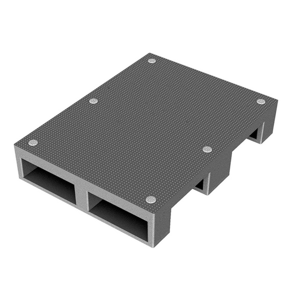 Paletka plastikowa z płozami 800 x 600mm / Półpaleta czarna - P8