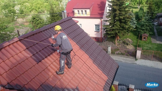 AKSILBET DACHÓWKA – farba do dachówki betonowej, Eternitu, Onduline - Brąz jasny 10L