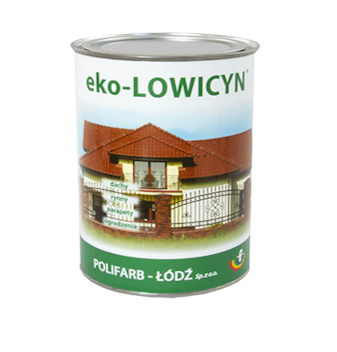 EKO-LOWICYN 10L - Farba na dach - BRĄZOWA ORZECHOWA RAL 8011