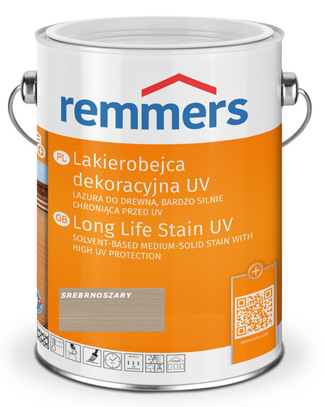 REMMERS Lakierobejca dekoracyjna UV 5L Srebrnoszary UV+