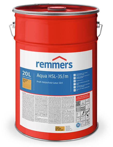 Lazura wodna PREMIUM Remmers HSL-36/m 3w1 BEZBARWNY 20L