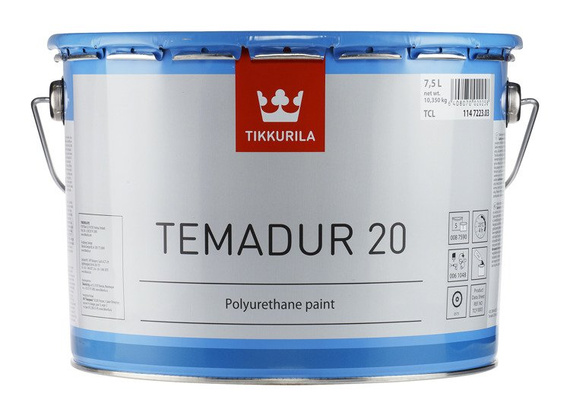 Półmatowa farba poliuretanowa Temadur 20 + utwardzacz - KPL 9 L