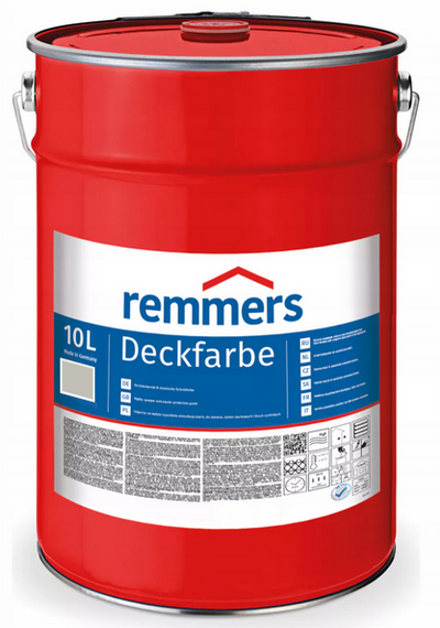 Farba Remmers silnie kryjąca do drewna Deckfarbe 10L - Jasnoszary