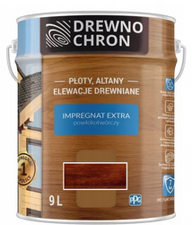 Drewnochron Impregnat Extra do drewna 9L - Dąb ciemny