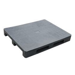 Paleta plastikowa 1200 x 1000mm / antypoślizgowa z bortnicami na krawędziach czarna - P20