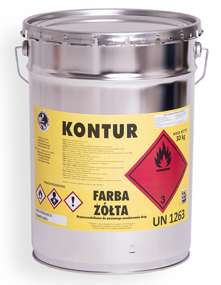 Farba drogowa KONTUR - ŻÓŁTY 20L / 33 kg