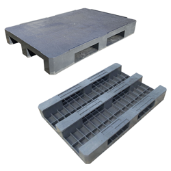 Paleta plastikowa nowa 1200 x 800mm z rantem czarna - P18