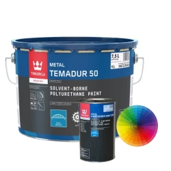 Półpołyskowa farba poliuretanowa do metalu Temadur 50 KPL 9 L