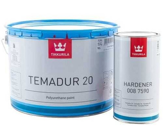 Półmatowa farba poliuretanowa Temadur 20 + utwardzacz - KPL 9 L