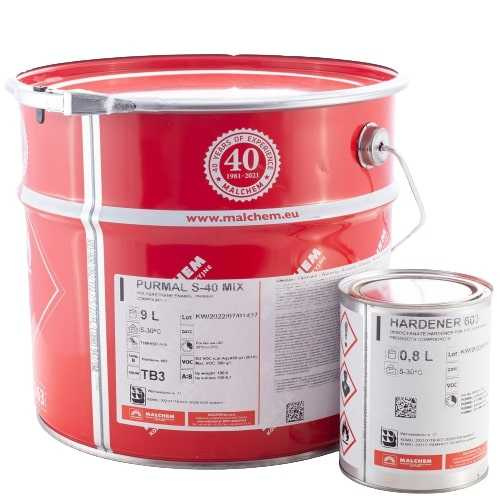  Purmal S-40 Półatowa emalia poliuretanowa KPL 10L