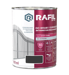 RAFIL do bram i ogrodzeń 10L - brązowy czekoladowy RAL 8017 PÓŁMAT