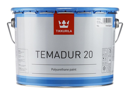 Farba poliuretanowa Tikkurila Temadur 20 - Półmat 9 L