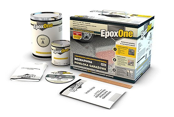 EpoxOne Zabezpieczająca Bezbarwna Posadzka Garażowa - zestaw BEZBARWNY