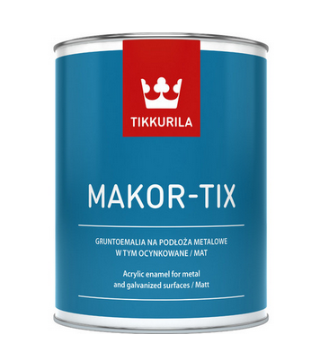 Makor-Tix Tikkurila 10L - farba na dach - szary metaliczny