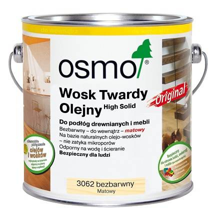 OSMO Wosk twardy olejny Original - 3011 Bezbarwny połysk 2,5L