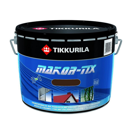 Makor-Tix Tikkurila 10L - farba na dach - szary metaliczny