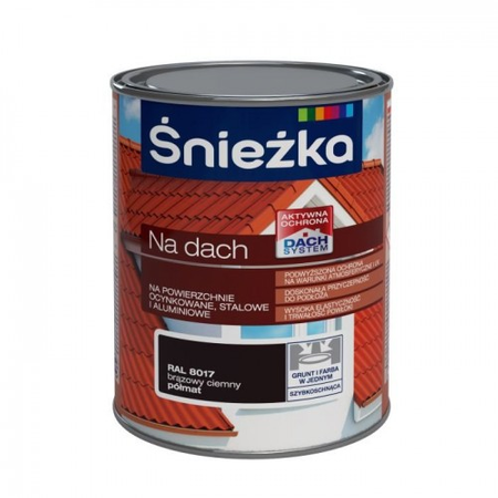 Śnieżka na dach 5L - farba na dach - Brązowy ciemny